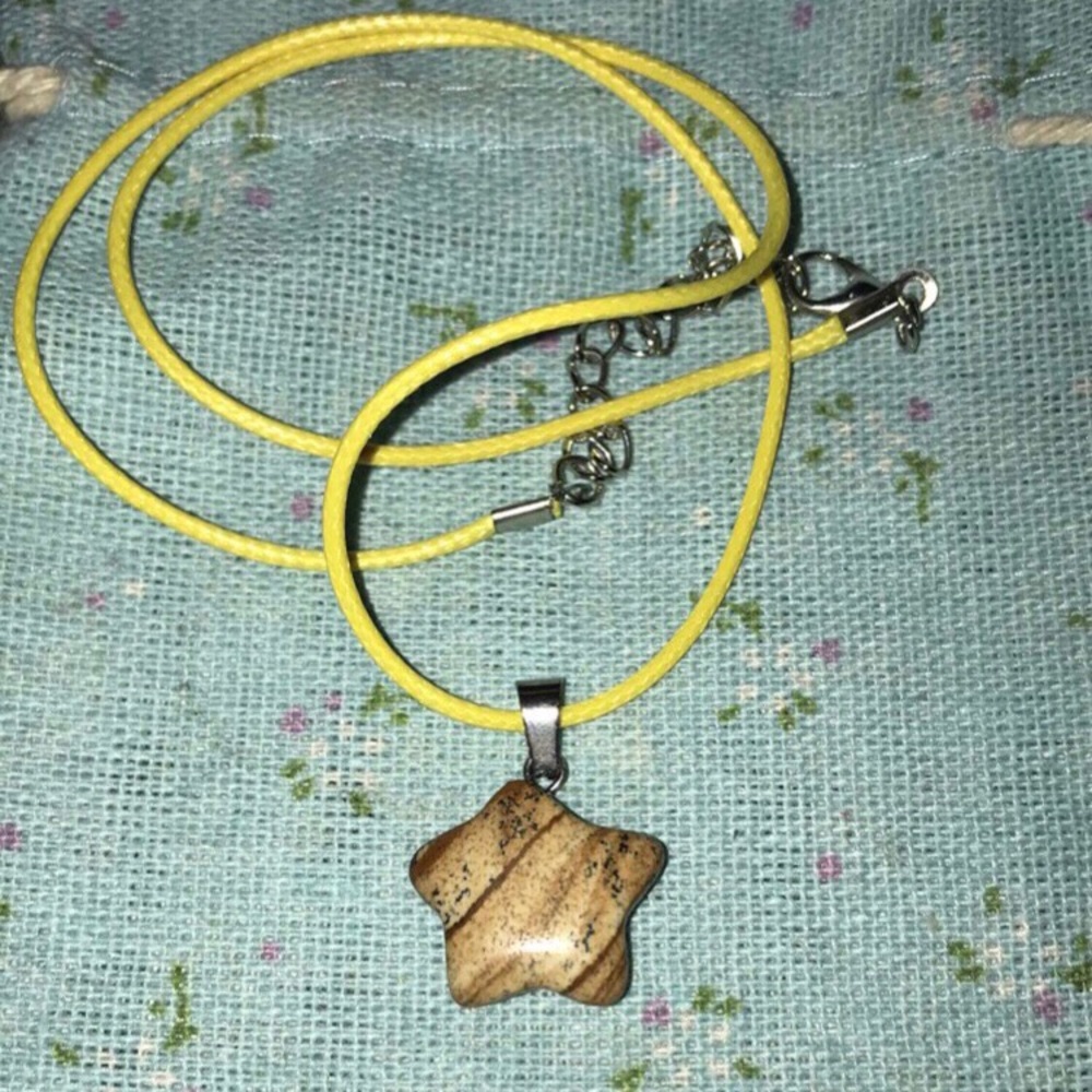 Picture jasper star pendant